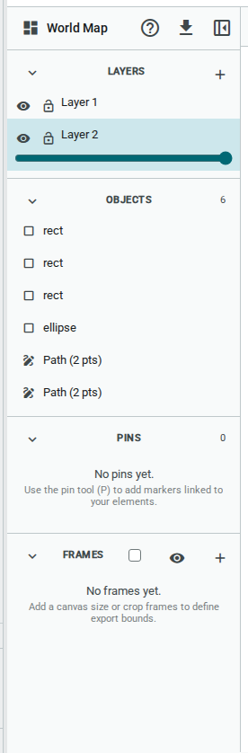 Canvas sidebar (layers) — light