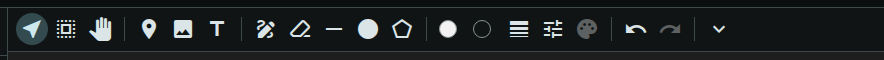 Canvas toolbar — dark