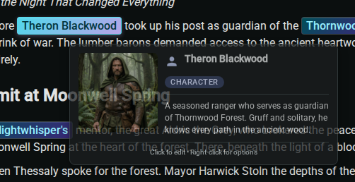 @mention — character tooltip, dark