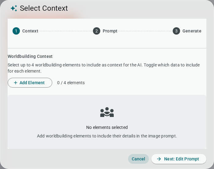 Image generation context step — light