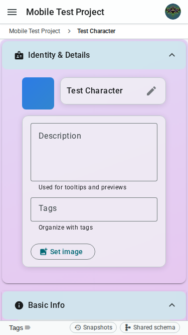 Mobile tab fields — iPhone SE