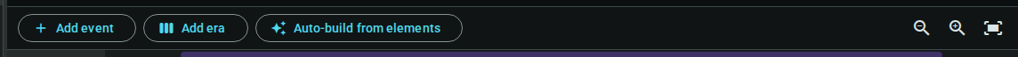 Timeline toolbar — dark