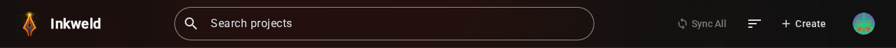 Create button in nav bar — dark